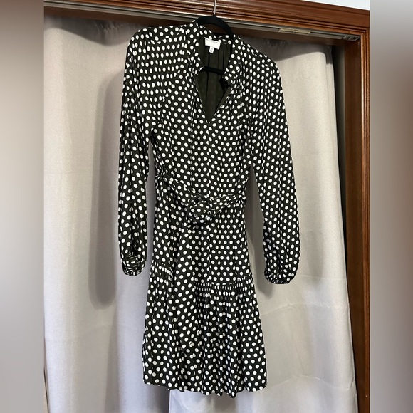 Khaki polka dot Witchery mini dress - Picture 1 of 4